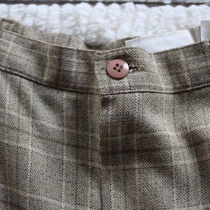 Plaid high waisted pants